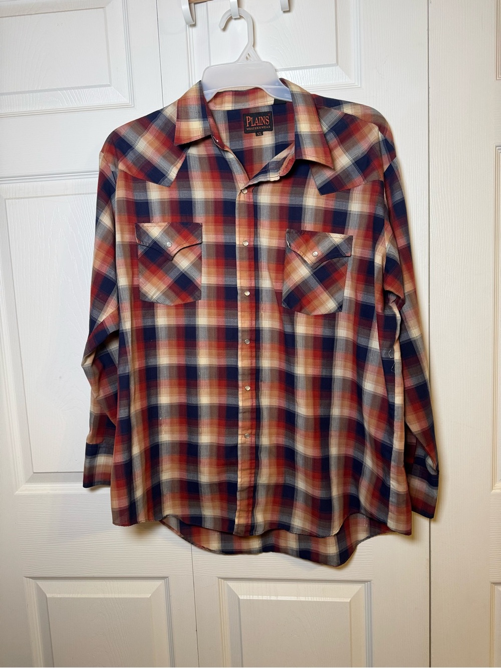 Plains Button Down Pearl Snap XL
